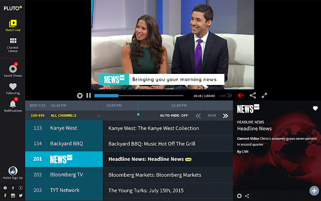 Pluto TV: TV for the Internet chrome谷歌浏览器插件_扩展第2张截图
