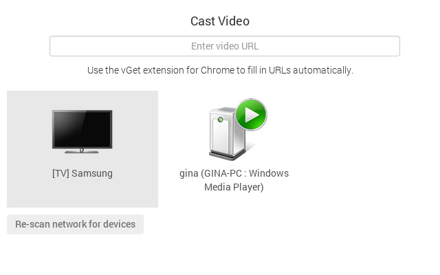 vGet Cast (DLNA Controller) chrome谷歌浏览器插件_扩展第1张截图