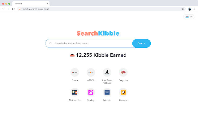 SearchKibble - feed dogs with every search chrome谷歌浏览器插件_扩展第1张截图