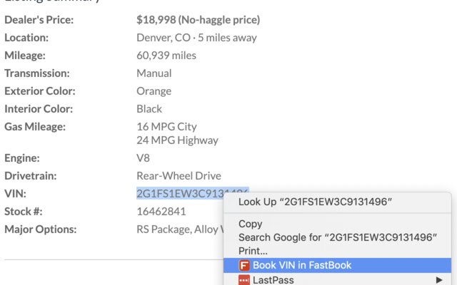 FastBook VIN Finder chrome谷歌浏览器插件_扩展第4张截图