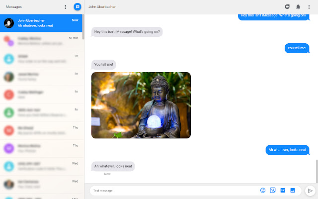Android iMessage Messages Theme chrome谷歌浏览器插件_扩展第1张截图