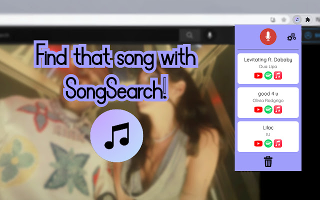SongSearch - What's that song? chrome谷歌浏览器插件_扩展第1张截图