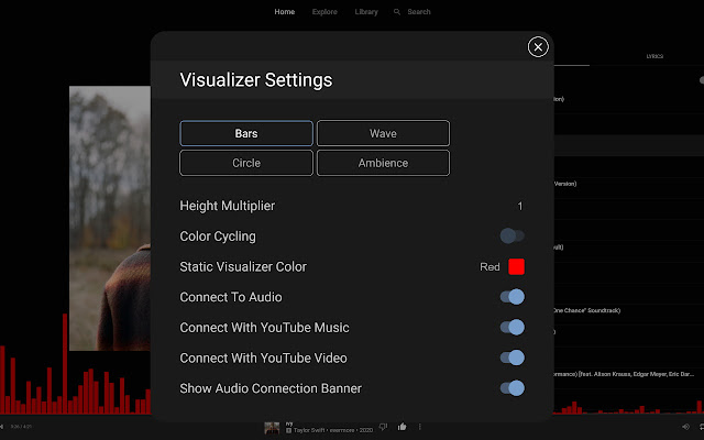 Music Visualizer for YouTube™ Music chrome谷歌浏览器插件_扩展第5张截图