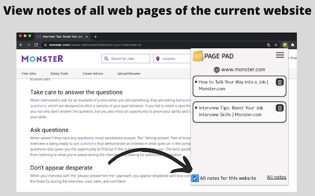 Page Pad : Make quick notes chrome谷歌浏览器插件_扩展第4张截图