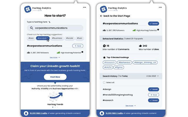 Hashtag Analytics by FILT Pod chrome谷歌浏览器插件_扩展第1张截图