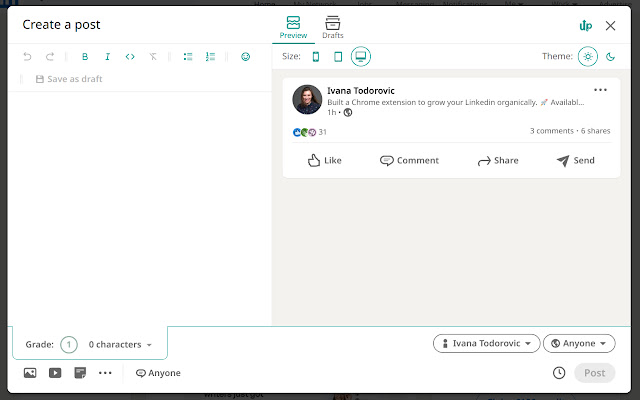 AuthoredUp – 10x better LinkedIn Post Editor chrome谷歌浏览器插件_扩展第1张截图