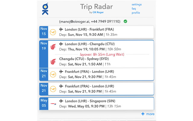 Trip Radar chrome谷歌浏览器插件_扩展第2张截图