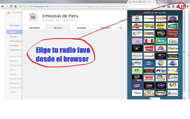 Emisoras de Peru chrome谷歌浏览器插件_扩展第1张截图