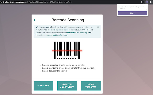 Odoo Barcode chrome谷歌浏览器插件_扩展第1张截图