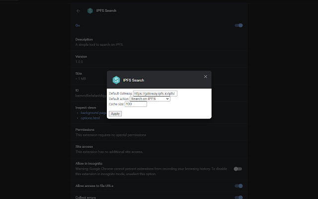 IPFS Search chrome谷歌浏览器插件_扩展第4张截图