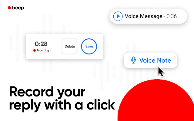 Record Voice Messages in Gmail - Beep chrome谷歌浏览器插件_扩展第3张截图