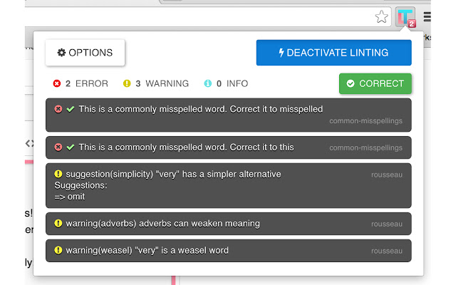 textlint: Proofreader chrome谷歌浏览器插件_扩展第2张截图