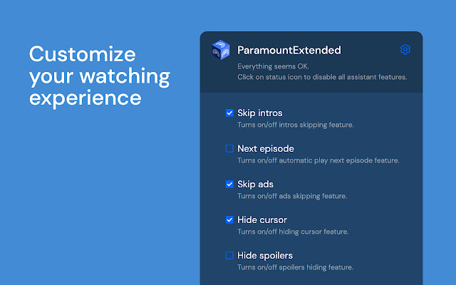 Paramount+ Extended: boost your viewing chrome谷歌浏览器插件_扩展第1张截图