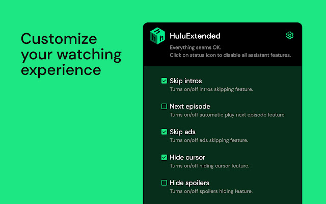 Hulu Extended: boost your viewing chrome谷歌浏览器插件_扩展第1张截图