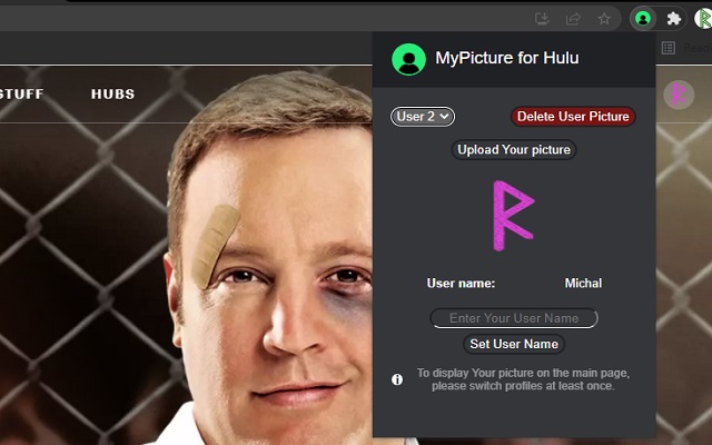 MyPicture for Hulu: custom profile picture chrome谷歌浏览器插件_扩展第1张截图