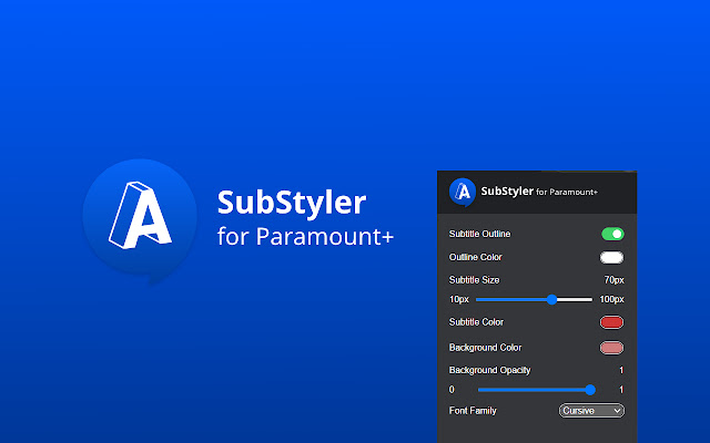 Paramount+ SubStyler : customize subtitles chrome谷歌浏览器插件_扩展第2张截图