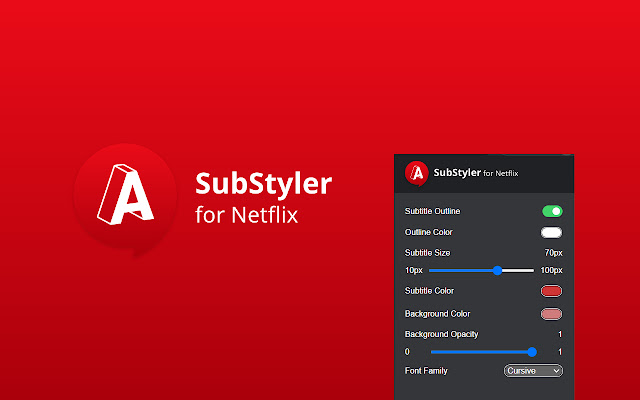Netflix SubStyler : customize subtitles chrome谷歌浏览器插件_扩展第2张截图
