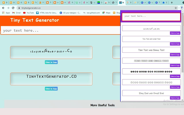 Tiny Text ᐈ #201+ Stylish Text Generator chrome谷歌浏览器插件_扩展第1张截图