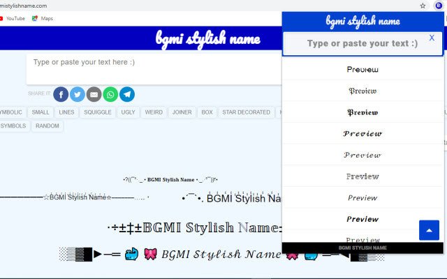 BGMI Stylish Name Generator chrome谷歌浏览器插件_扩展第2张截图