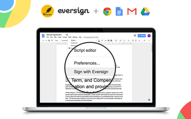 eversign：为Gmail、Drive和Google Docs文稿签名 chrome谷歌浏览器插件_扩展第3张截图