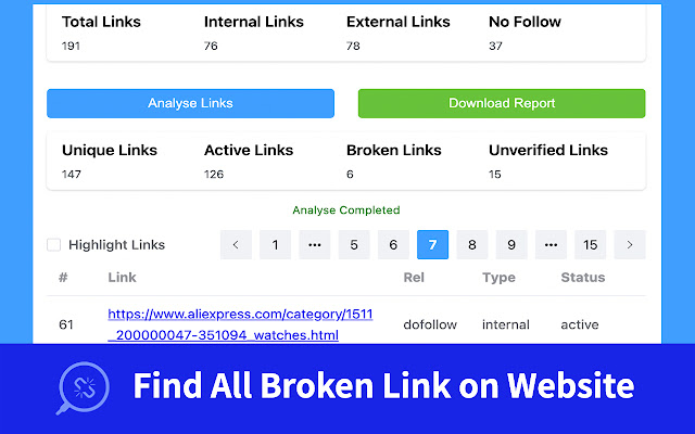 website broken link and 404 error checker chrome谷歌浏览器插件_扩展第2张截图