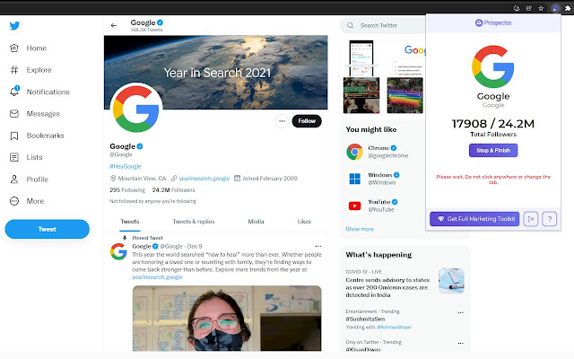 Twitter Follower Scraper & Email Finder chrome谷歌浏览器插件_扩展第4张截图