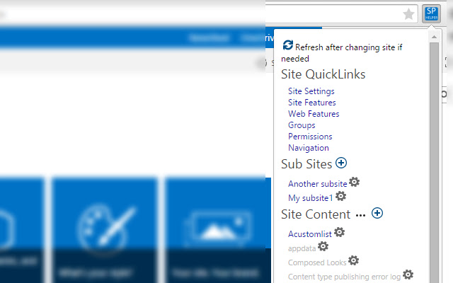 SPAdminsHelper chrome谷歌浏览器插件_扩展第2张截图