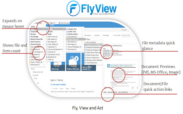 FlyView for SharePoint and Office 365 Sites chrome谷歌浏览器插件_扩展第2张截图