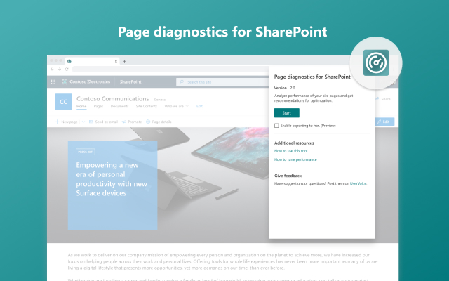适用于 SharePoint 的页面诊断 chrome谷歌浏览器插件_扩展第1张截图