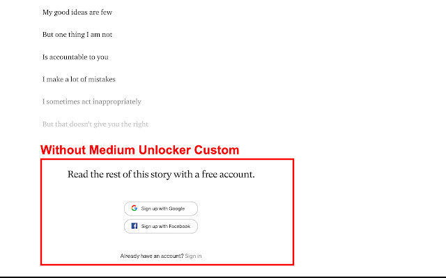 Medium Unlocker Custom chrome谷歌浏览器插件_扩展第1张截图