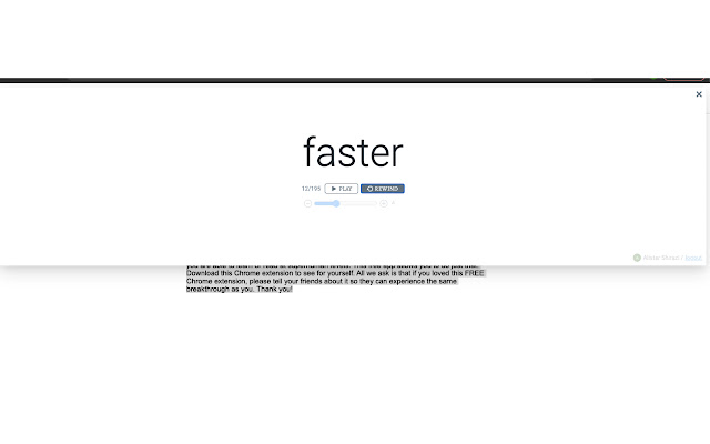 Speed Reading chrome谷歌浏览器插件_扩展第2张截图
