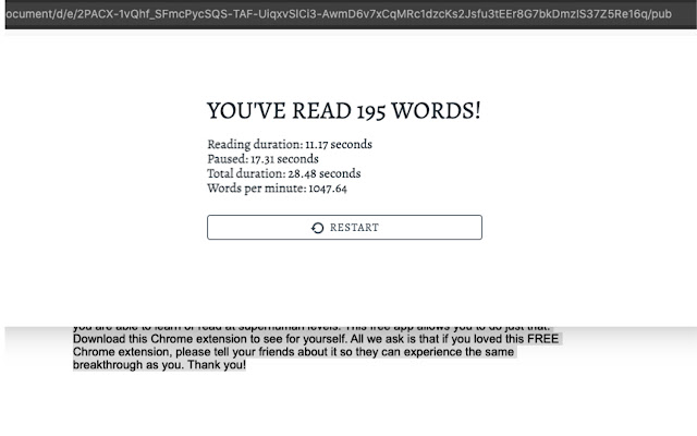 Speed Reading chrome谷歌浏览器插件_扩展第4张截图