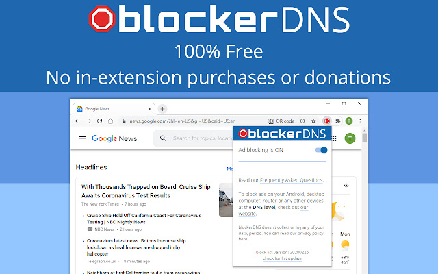 blockerDNS Ad & Tracker Blocking chrome谷歌浏览器插件_扩展第3张截图