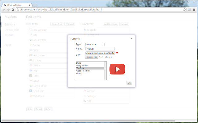 MyMenu chrome谷歌浏览器插件_扩展第5张截图