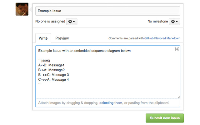 Github Sequence Diagrams chrome谷歌浏览器插件_扩展第1张截图