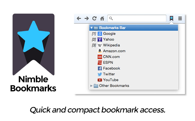 Nimble Bookmarks chrome谷歌浏览器插件_扩展第1张截图