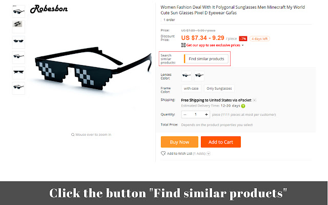 AliExpress: Search similar products chrome谷歌浏览器插件_扩展第3张截图