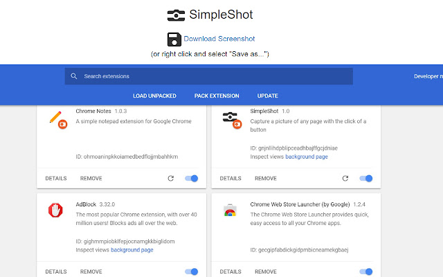 SimpleShot chrome谷歌浏览器插件_扩展第2张截图