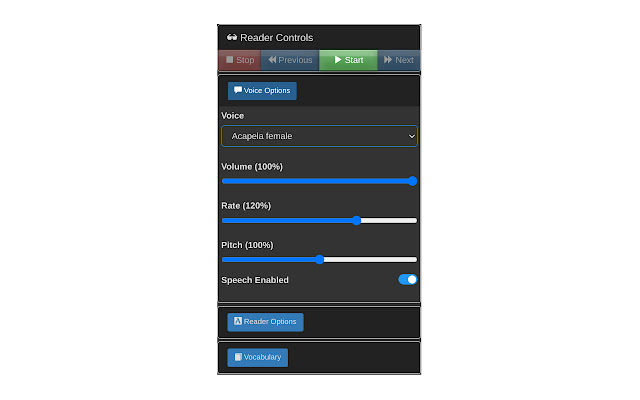 Web Page Reader TTS Text To Speech chrome谷歌浏览器插件_扩展第3张截图