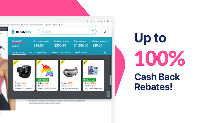 Rebate Key - Cashback Rebates, Deals, Coupons chrome谷歌浏览器插件_扩展第2张截图