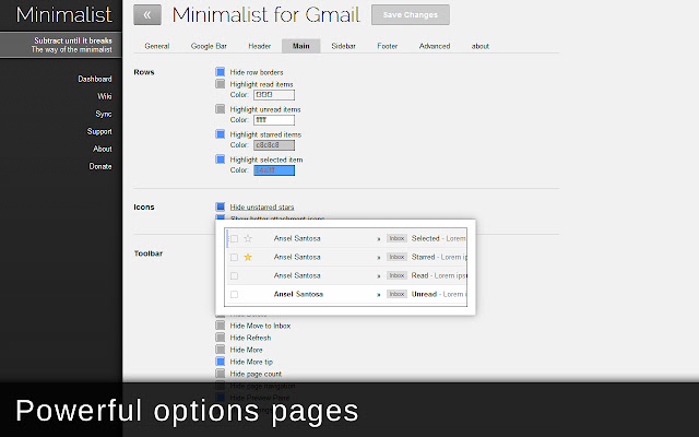 Minimalist for Everything chrome谷歌浏览器插件_扩展第2张截图