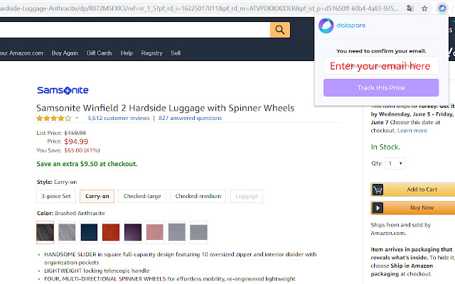 Datapare Price Tracker chrome谷歌浏览器插件_扩展第2张截图