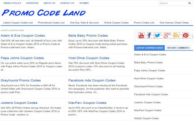 Promo Code Land chrome谷歌浏览器插件_扩展第1张截图