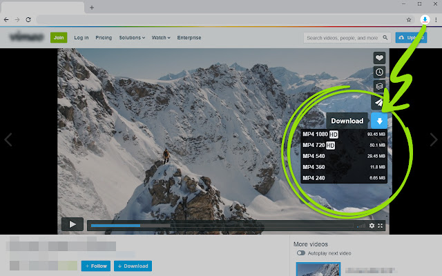 Vimeo 视频下载器 chrome谷歌浏览器插件_扩展第1张截图