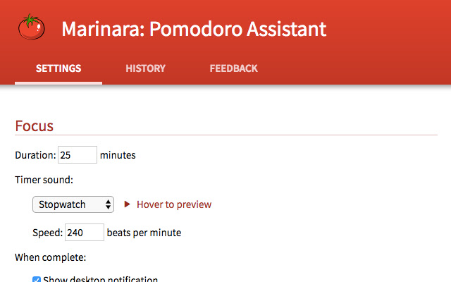 Marinara: 番茄工作法（Pomodoro®）助手 chrome谷歌浏览器插件_扩展第3张截图