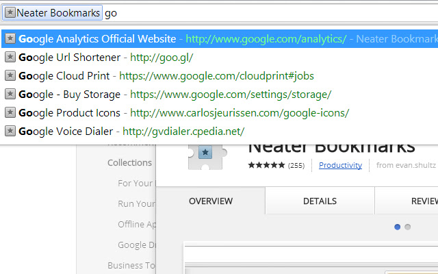Neater Bookmarks chrome谷歌浏览器插件_扩展第2张截图