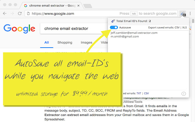Email Extractor chrome谷歌浏览器插件_扩展第3张截图