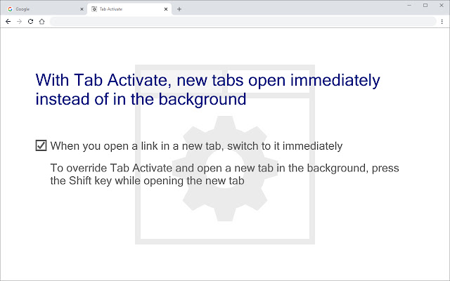 Tab Activate chrome谷歌浏览器插件_扩展第1张截图