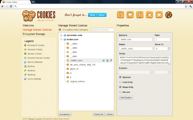 Cookie Editor chrome谷歌浏览器插件_扩展第1张截图