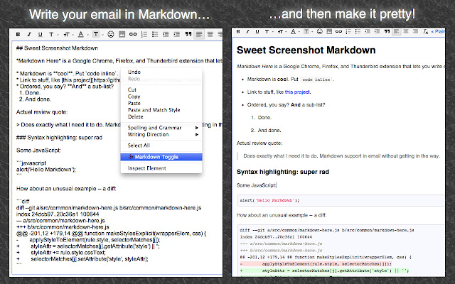 Markdown Here chrome谷歌浏览器插件_扩展第2张截图